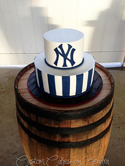 Yankees Groom's Cake - Cake by Kendra