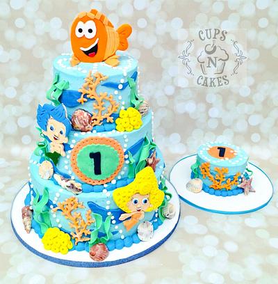 Bubble Guppies 1st Birthday - Cake by Cups-N-Cakes 