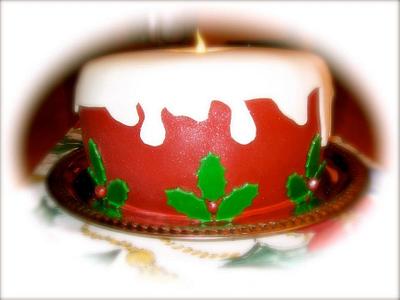 Christmas Candle Cake - Cake by Kat