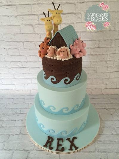 Noah's Ark Christening Cake - Cake by Babycakes & Roses Cakecraft