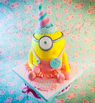 Girly Birthday Minion - Cake by CakesAtRachels
