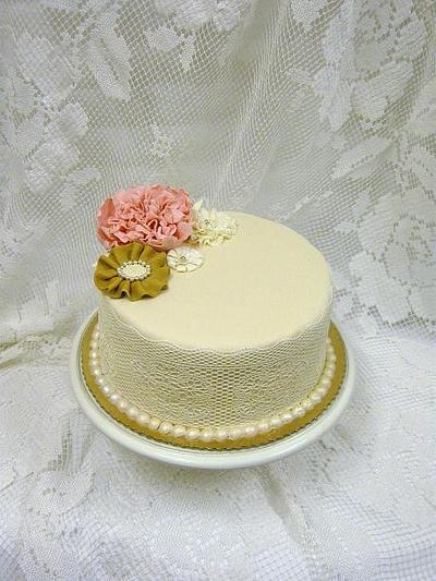 Flowers and lace. - Cake by Wanda