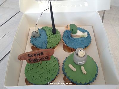 Gone Fishing Cupcakes  - Cake by Sweet Lakes Cakes