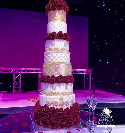 Seven tier floral tower - Cake by Sweet Alchemy Wedding Cakes