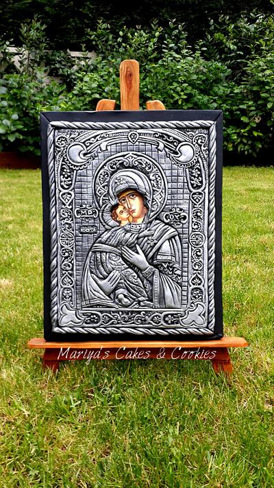 Virgin Mary and Jesus-sugar ikon - Cake by Mariya's Cakes & Art - Chef Mariya Ozturk