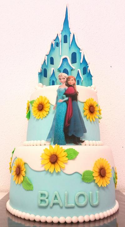 Frozen castle Elsa Anna cake - Cake by saskianijhoff