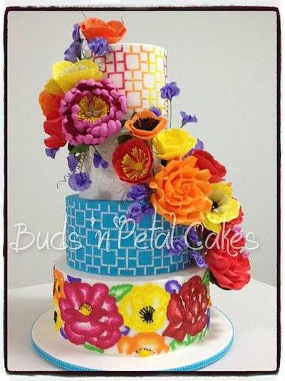 Kaleidescope of colour - Cake by Buds 'n Petal Cakes