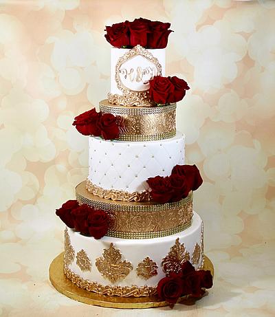 Gold and white cake - Cake by soods