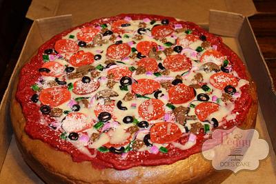 Pizza cake - Cake by Peggy Does Cake