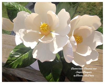 Beautiful Magnolia Bouquet - Cake by Tammy LaPenta
