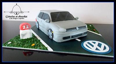 Volkswagen Golf 4 - Cake by Génoise et chocolat