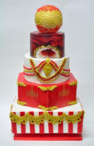 Red Indian Wedding Cake - Cake by MUSHQWORLD