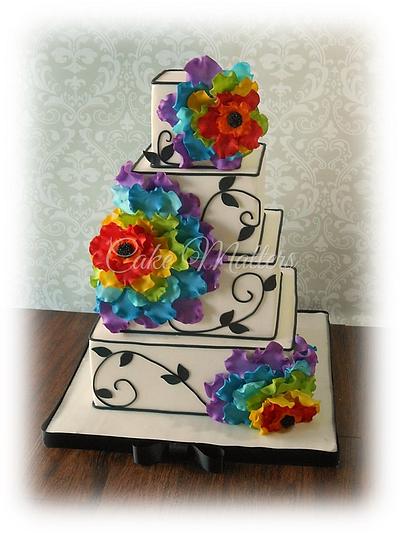 Rainbow flowers - Cake by CakeMatters