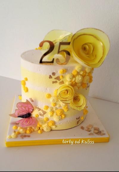 Birthday in yellow - Cake by Kaliss