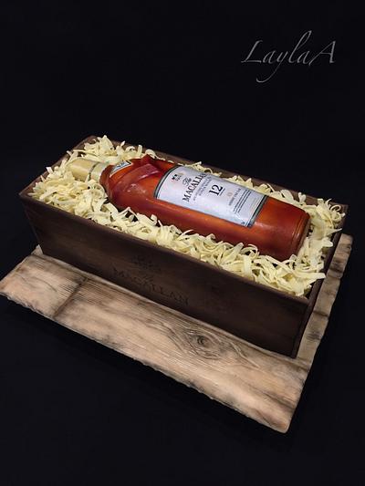 Bottle of whiskey  - Cake by Layla A