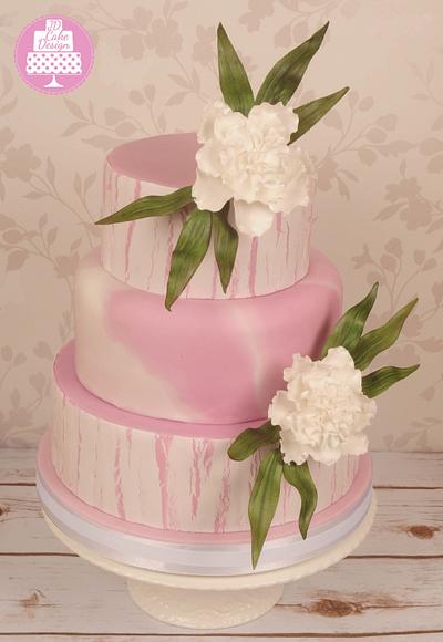 Pastel coloured cracked sugarpaste cake - Cake by Jdcakedesign