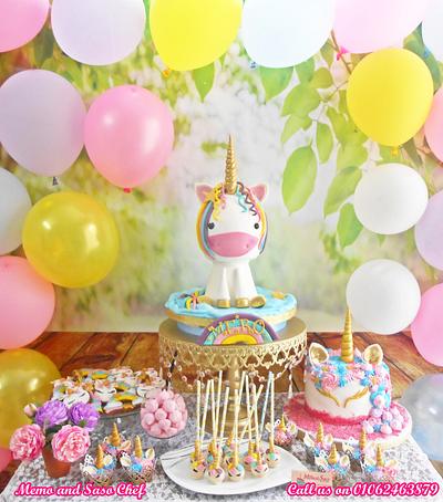 My birthday Unicorn candy bar🌈 - Cake by Mero Wageeh