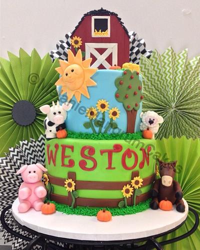 Farm themed baby shower cake - Cake by Melanie Mangrum