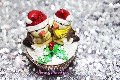 Christmas Love Birds - Cake by Penny the Bee