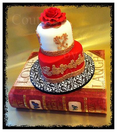a LADY and her Cake - Cake by couturecakesbyrose