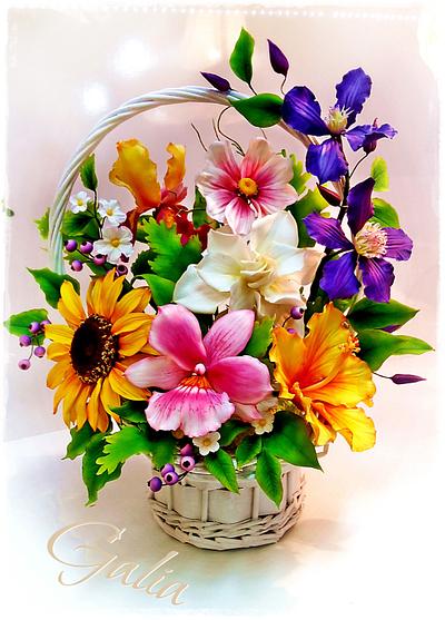 FLOWERS IN THE BASKET - Cake by Galya's Art 