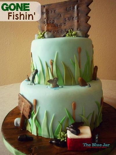 Montana Fishing Themed Army ETS Cake - Cake by Kristen