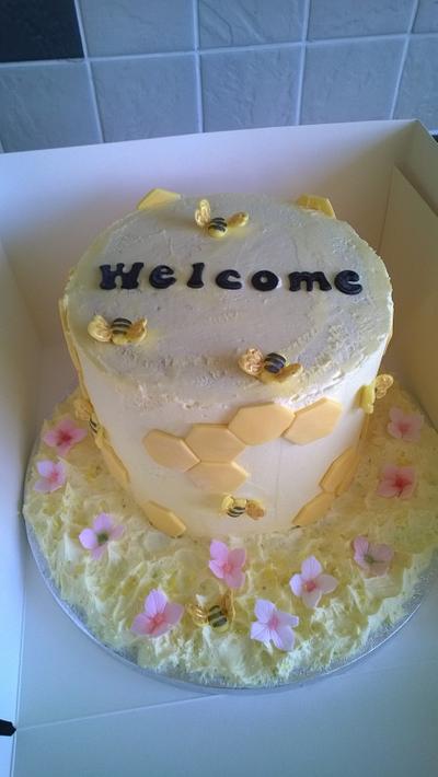 Welcome Baby Harriet - Cake by Combe Cakes