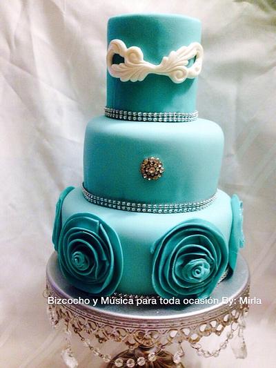 Teal, Cake - Cake by Mirlascakespr