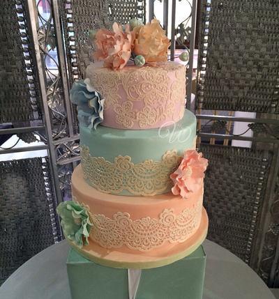 Lace and flowers - Cake by Rezana