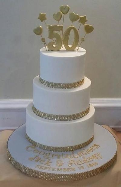 50th Anniversary Cake - Cake by Tracy's Custom Cakery LLC