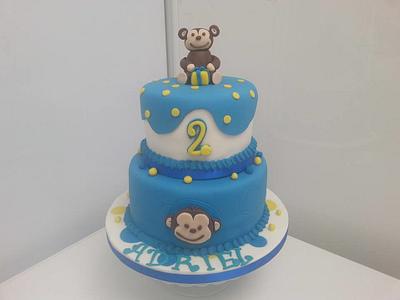 Two tiered for a Two year old - Cake by Putty Cakes