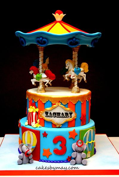 Carnival Carousel Birthday Cake - Cake by Cakes by Maylene