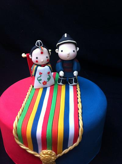 Korean bride & groom - Cake by Justine Huh