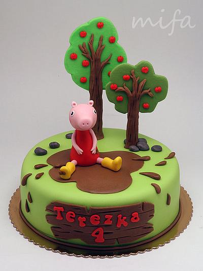 Peppa Pig and Muddy Puddles - Cake by Michaela Fajmanova