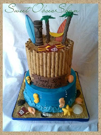Luau/Redskins Birthday Cake - Cake by Sweet ObsesShan