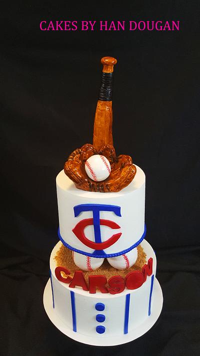 Baseball birthday cake  . - Cake by Han Dougan