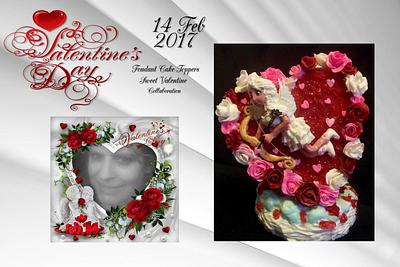 Fondant cake-topper Sweet Valentine Valentine Collaboration 2017 - Cake by Heart
