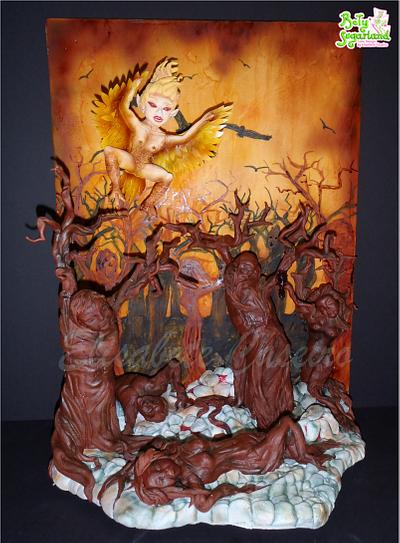Wood of Suicides - Dante's Divine Comedy Collaboration - Cake by Bety'Sugarland by Elisabete Caseiro 