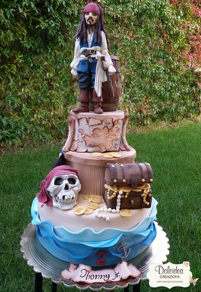 Torta pirata dei Caraibi Jack Sparrow - Pirates of the Caribbean Jack Sparrow cake - Cake by Dolcidea creazioni