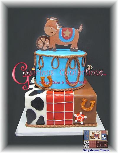 Western Cowboy Baby Shower  - Cake by Geelicious Confections