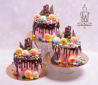 Bunny foo foo drip cakes - Cake by Akiko White 