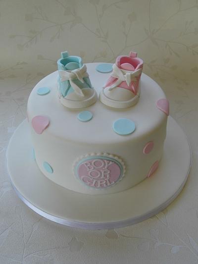 Gender Reveal Converse Shoes - Cake by The Cake Lady (Tracy)