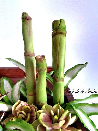 Flowerpaste Bamboo Stick - Cake by Sonia de la Cuadra