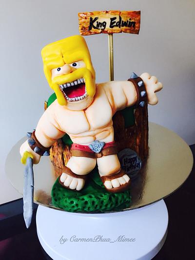My First Cake - Clash of Clans (Barbarian King) - Cake by Mimee
