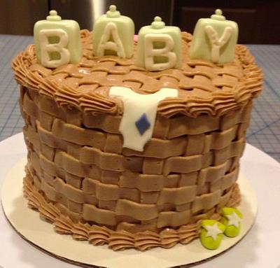 Baby Shower BasketWeave Cake - Cake by Joliez