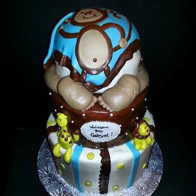 baby bootie - Cake by Norma Angelica Garcia