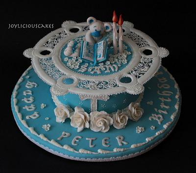 Baby Blue White - Cake by Joyliciouscakes