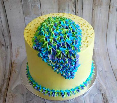 A striking buttercream dream :)  - Cake by Ashel sandeep