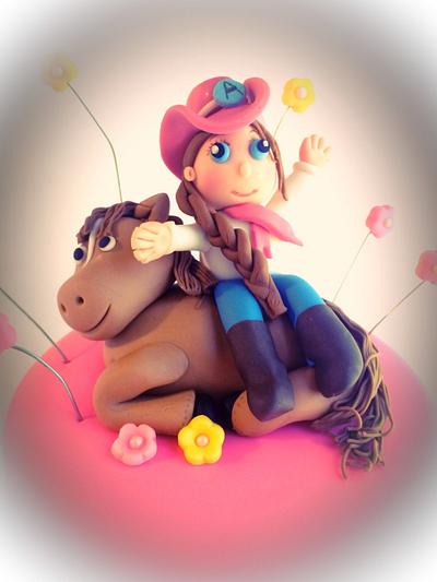 Cowgirl with Horse - Cake by Delight for your Palate by Suri