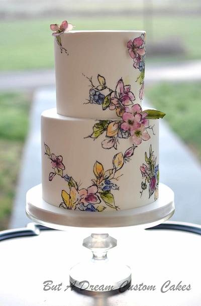 Hand painted floral cake - Cake by Elisabeth Palatiello